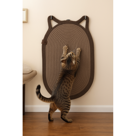 Dekoratif Kedi Kulaklı Tırmalama Paspası