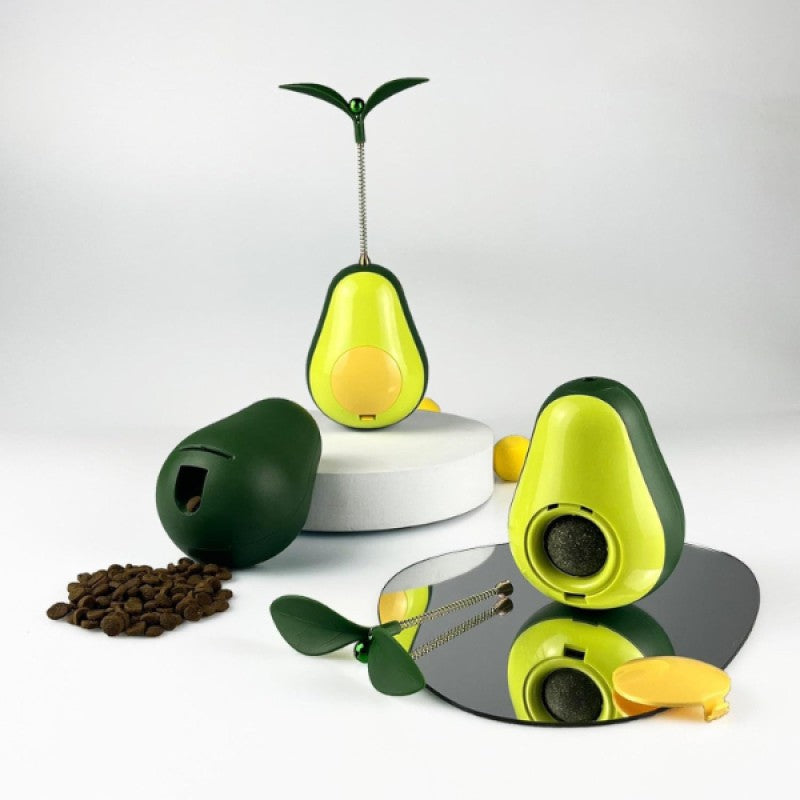 Avokado Şeklinde Mama Hazneli Kedi Oyuncağı