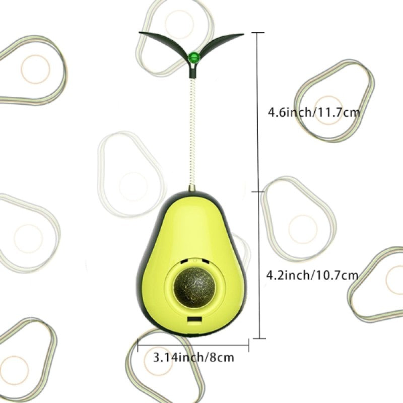 Avokado Şeklinde Mama Hazneli Kedi Oyuncağı